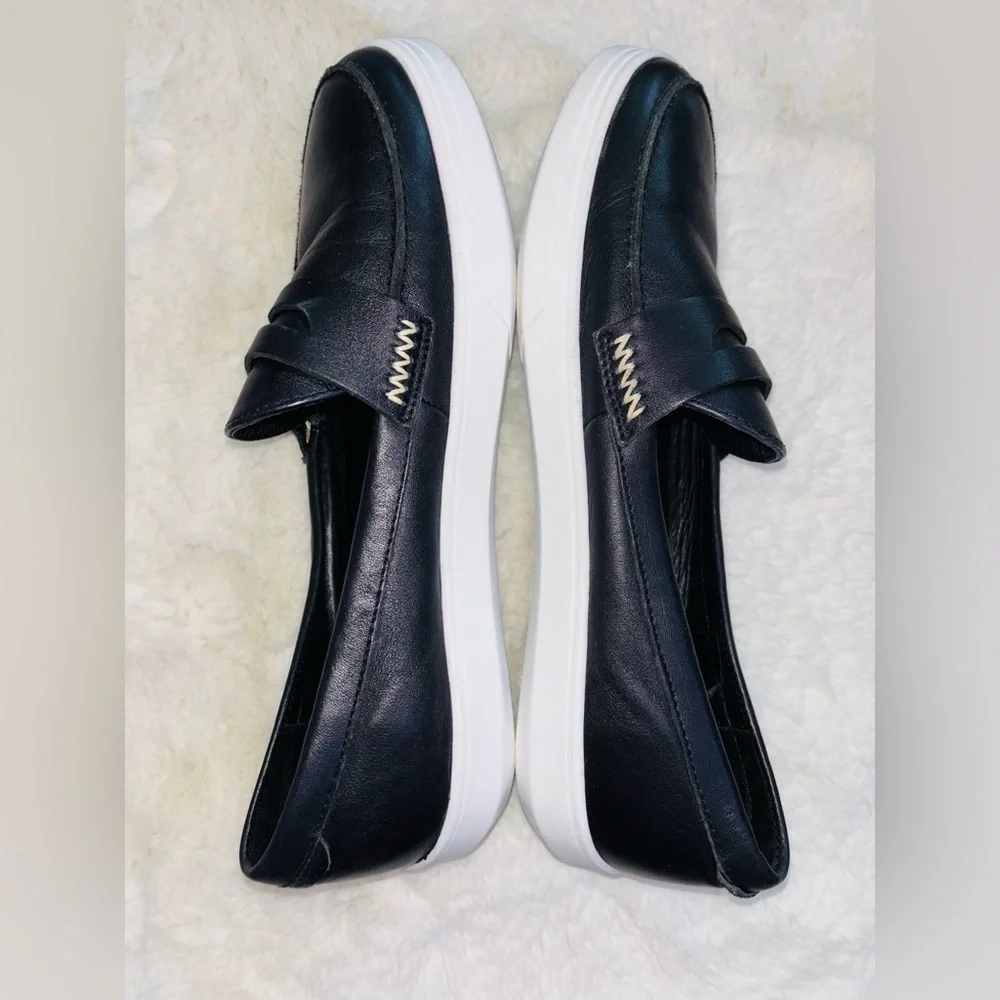 Portland Leather Company Patina Black Butter Soft Leather Loafers Size:11